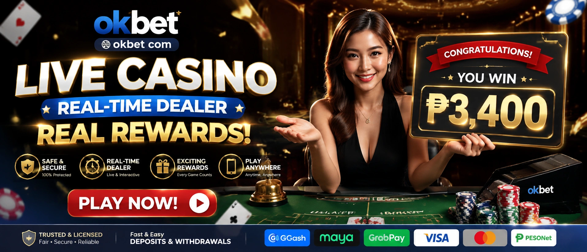 Live casino table room preview
